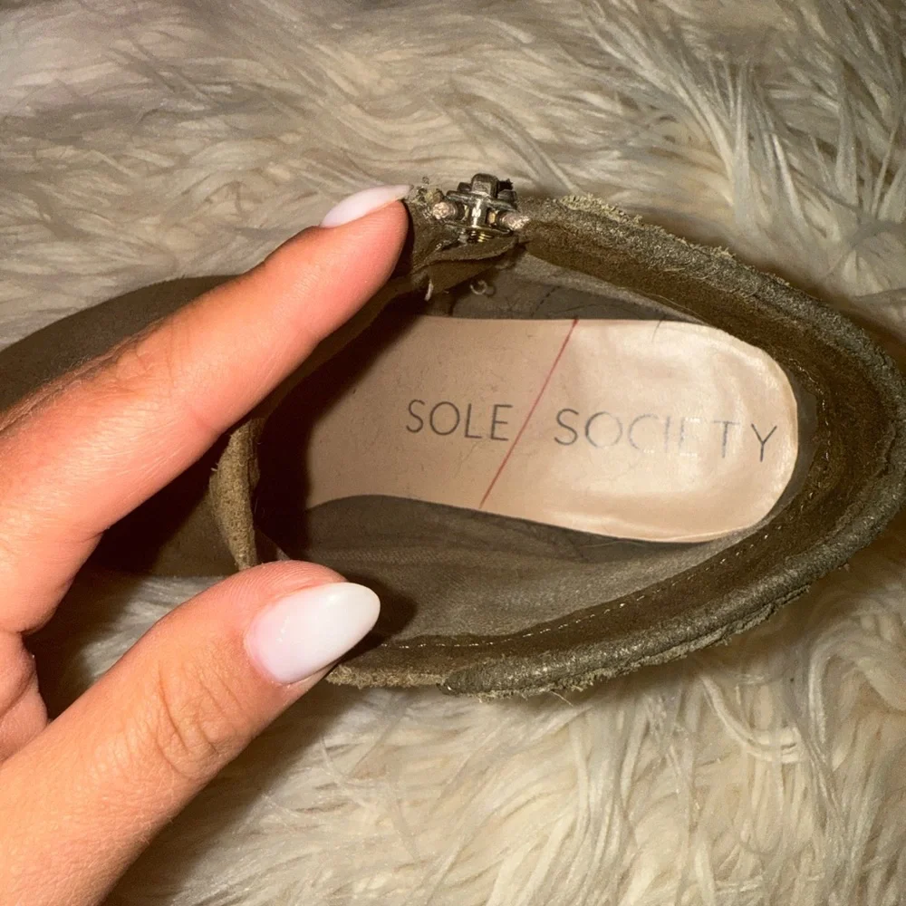 Sole Society Green Booties Size 7.5